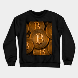 Bitcoin background digital illustration Crewneck Sweatshirt